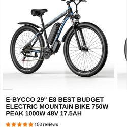 Ebycco E8 35mph Ebike Low Mileage 