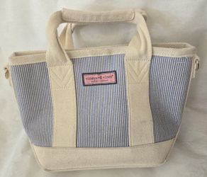 Vineyard Vines Heritage Mini Structured Tote Bag Classic Stripes Preppy 