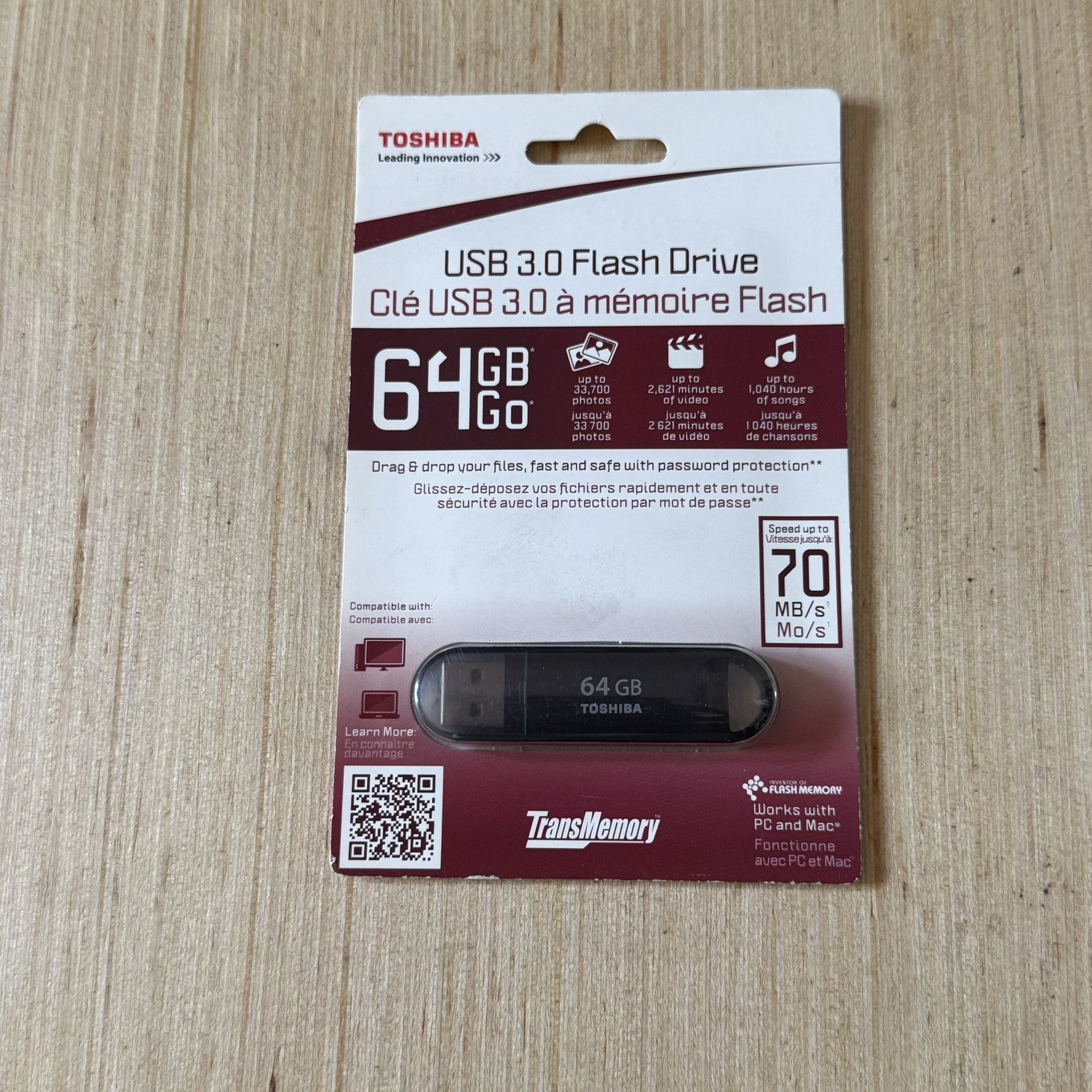Toshiba TransMemory USB 3.0 Flash Drive Brand New Works w/PC-MAC Computer Read!