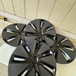 OEM Tesla Model 3 19” Gemini Wheel Covers Hubcaps Set of 4 Black 2020-2024