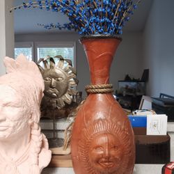 Decorative Vase With Fake Flowers 