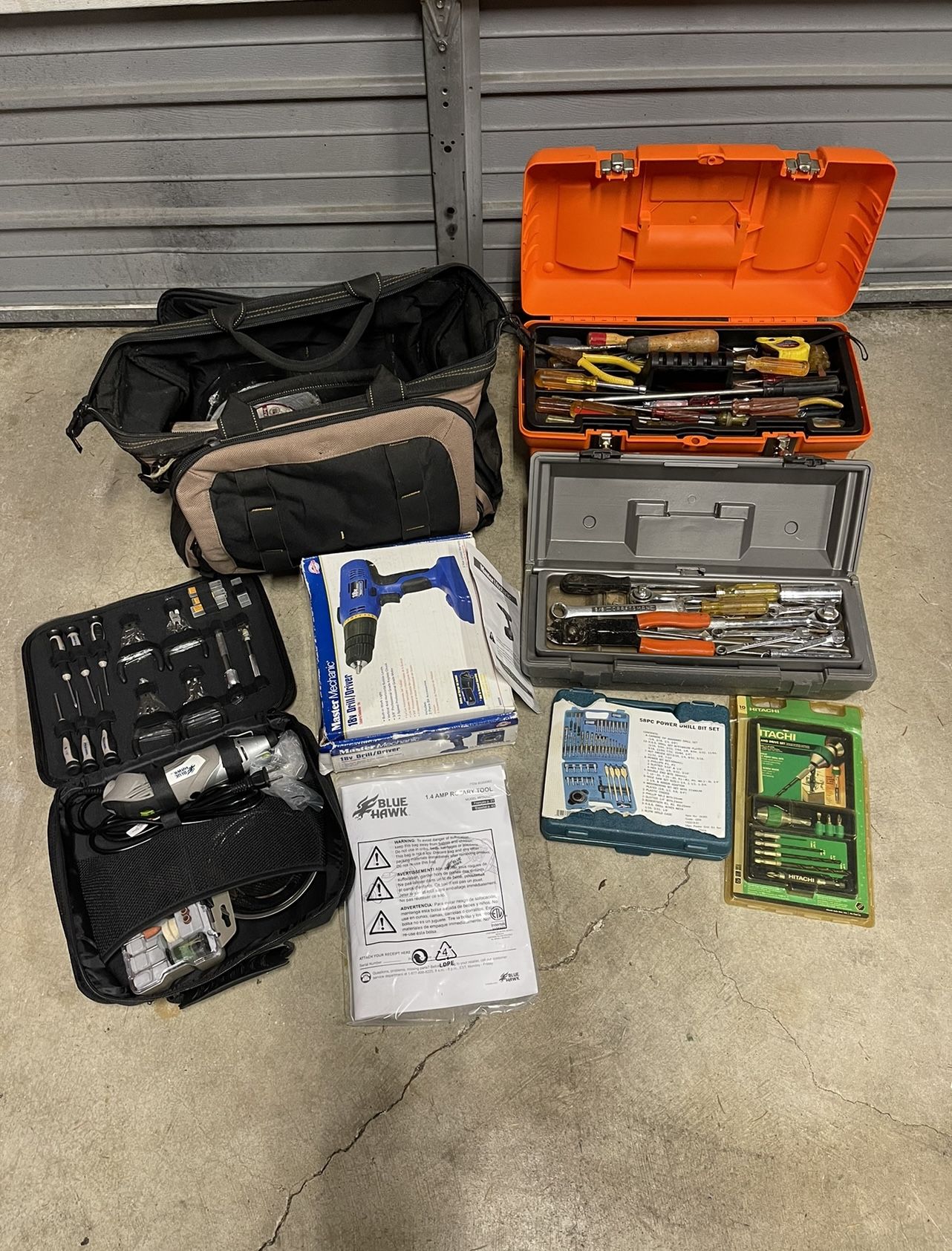 Tool Lot- Rotary Tool, Drill, Wrenches/ Sockets 