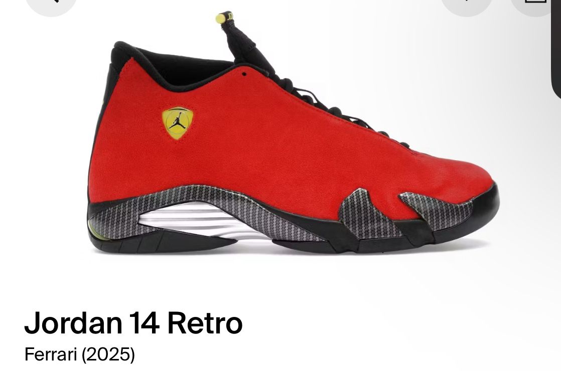 Ferrari Jordan 14 Size 12