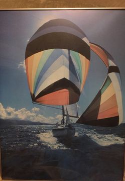 Sailboat in frame picture