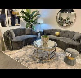 New Set Home Decor Dark Grey Velvet NEW