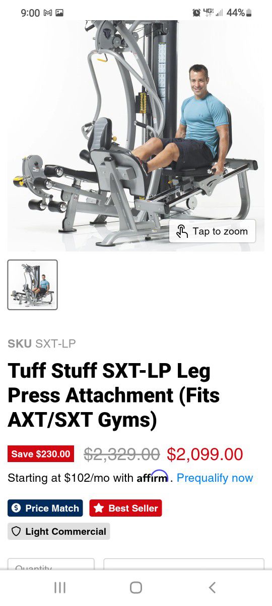 Tuff Stuff Home Gym With Leg Press