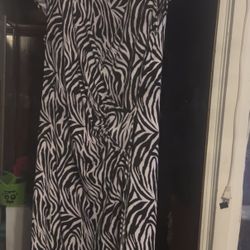 Studio 44 Zebra Print Ruched Dress