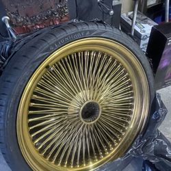 22” All-Gold Spoke Wheels 