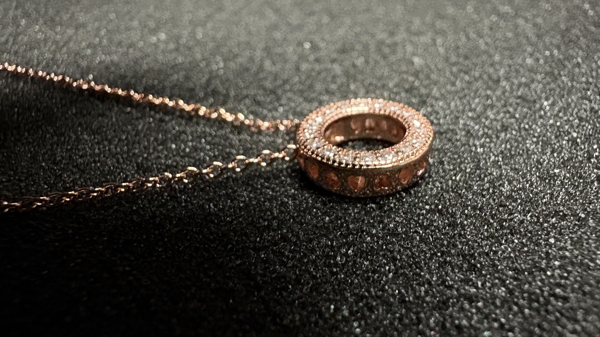 💙 Pandora Logo Pavé Circle Collier Necklace