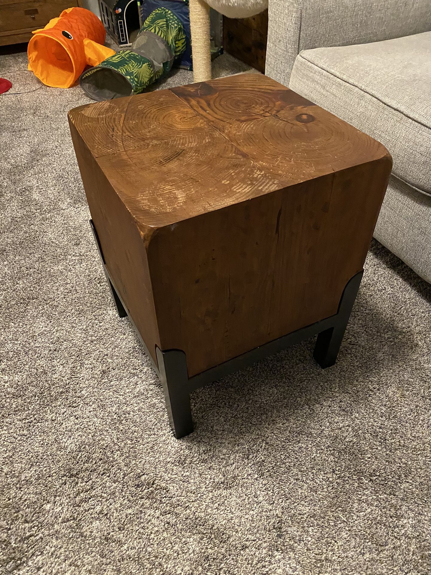 Wooden Block End Tables