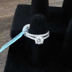 Size 6 Moissanite 1.41 CTW Ring with band