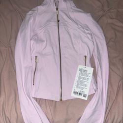 Lululemon Pink Organza With Gold Define Jacket 