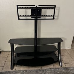 TV Stand With Glass Shelves