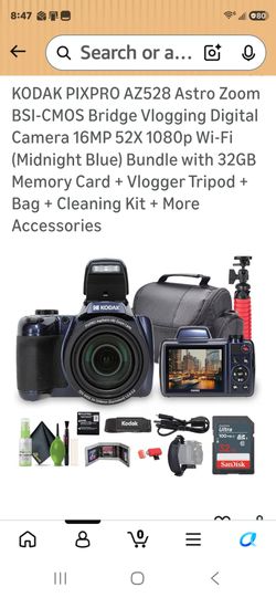 Kodak camera and accessories kit