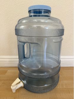 5 Gallon Water Bottle with Big-Mouth & Dispensing Valve Spigot - Home, Office, Outdoor Activities