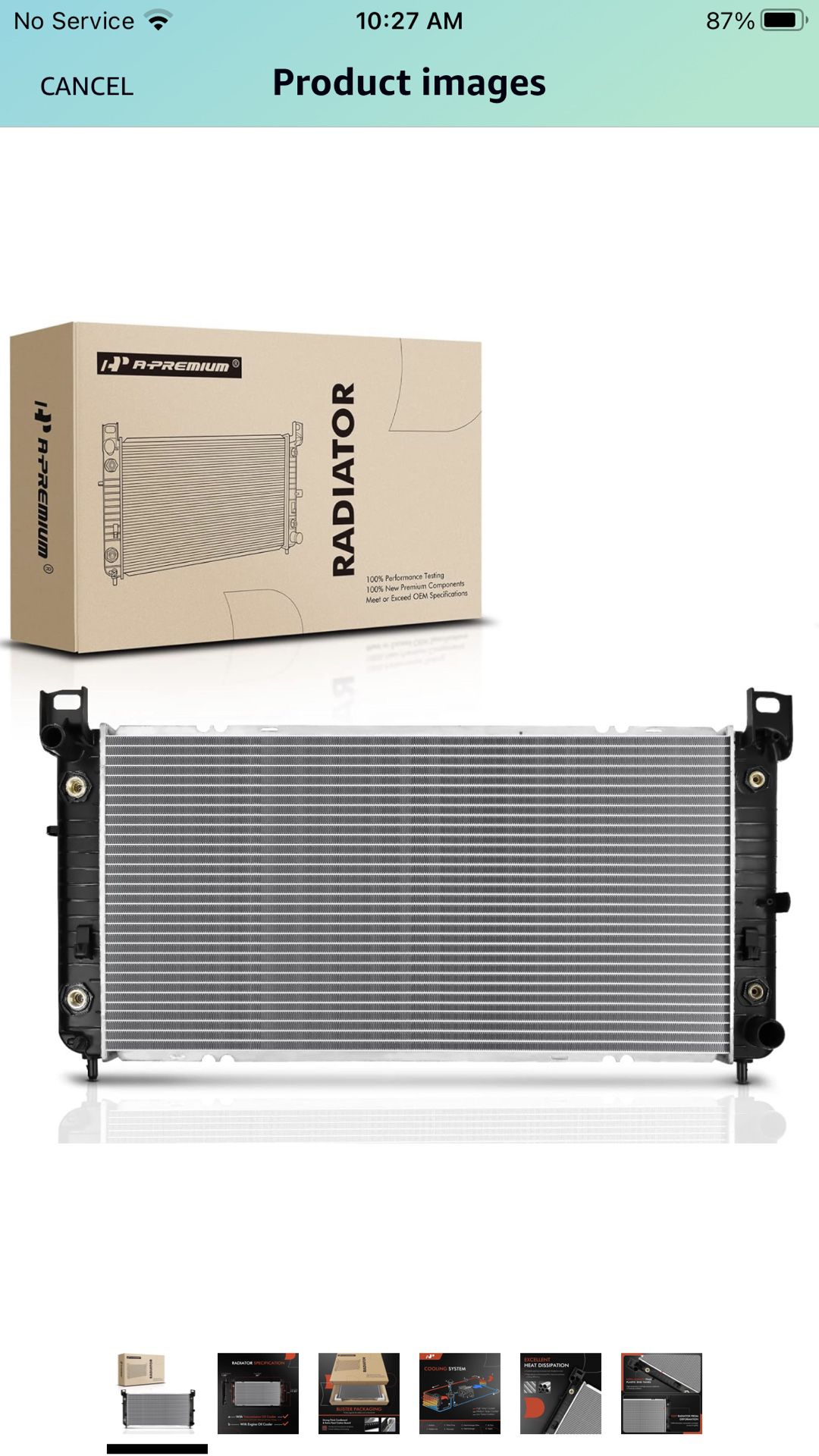 A-Premium Engine Coolant Radiator Assembly with Oil Cooler Compatible with Chevy Silverado, Suburban, Tahoe & GMC Sierra, Yukon & Cadillac Escalade, A