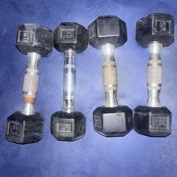 2 Pairs 5 Pound Dumbbells 