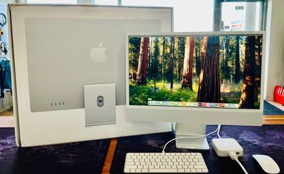 APPLE IMAC 24” 🖥️ 2021 M1 16GB 1TB Silver IN BOX like New With Apple Keyboard TouchID & Mouse!