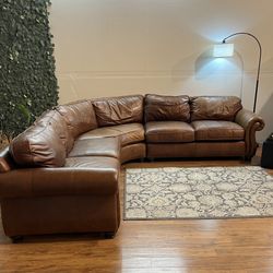 Bernhardt Van Gogh Leather Sectional