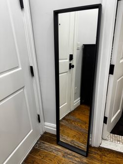 NISSEDAL Mirror, black, 15 3/4x59 "