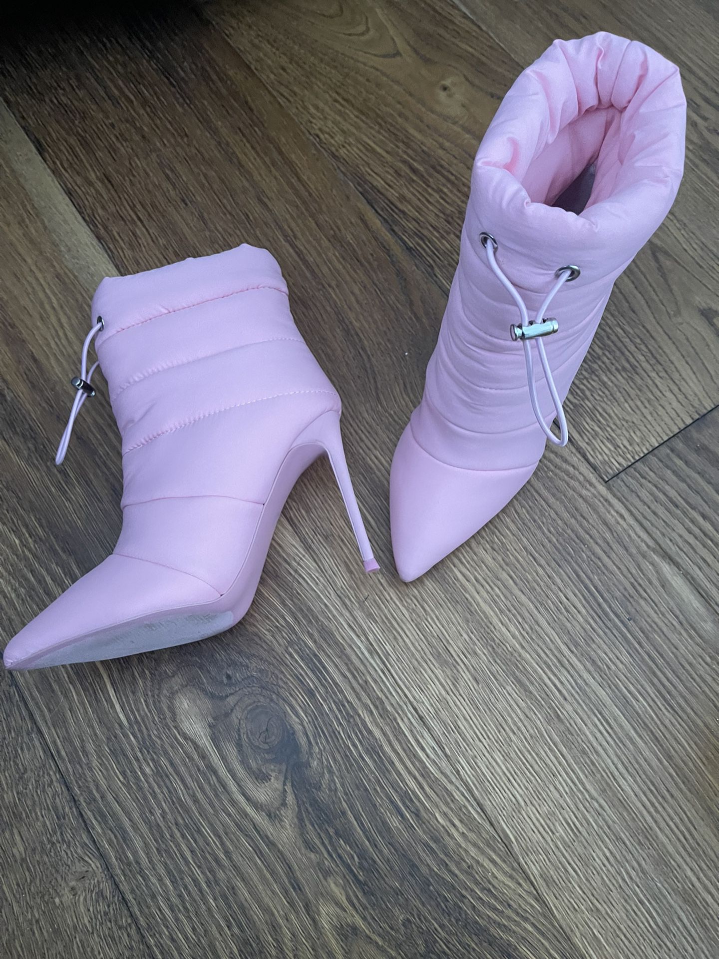 Pink Ankle Boots Shoes 6 Or 5.5 Steve Madden Worn Once 