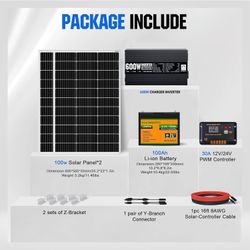 2 100 w Eco Worthy solar package