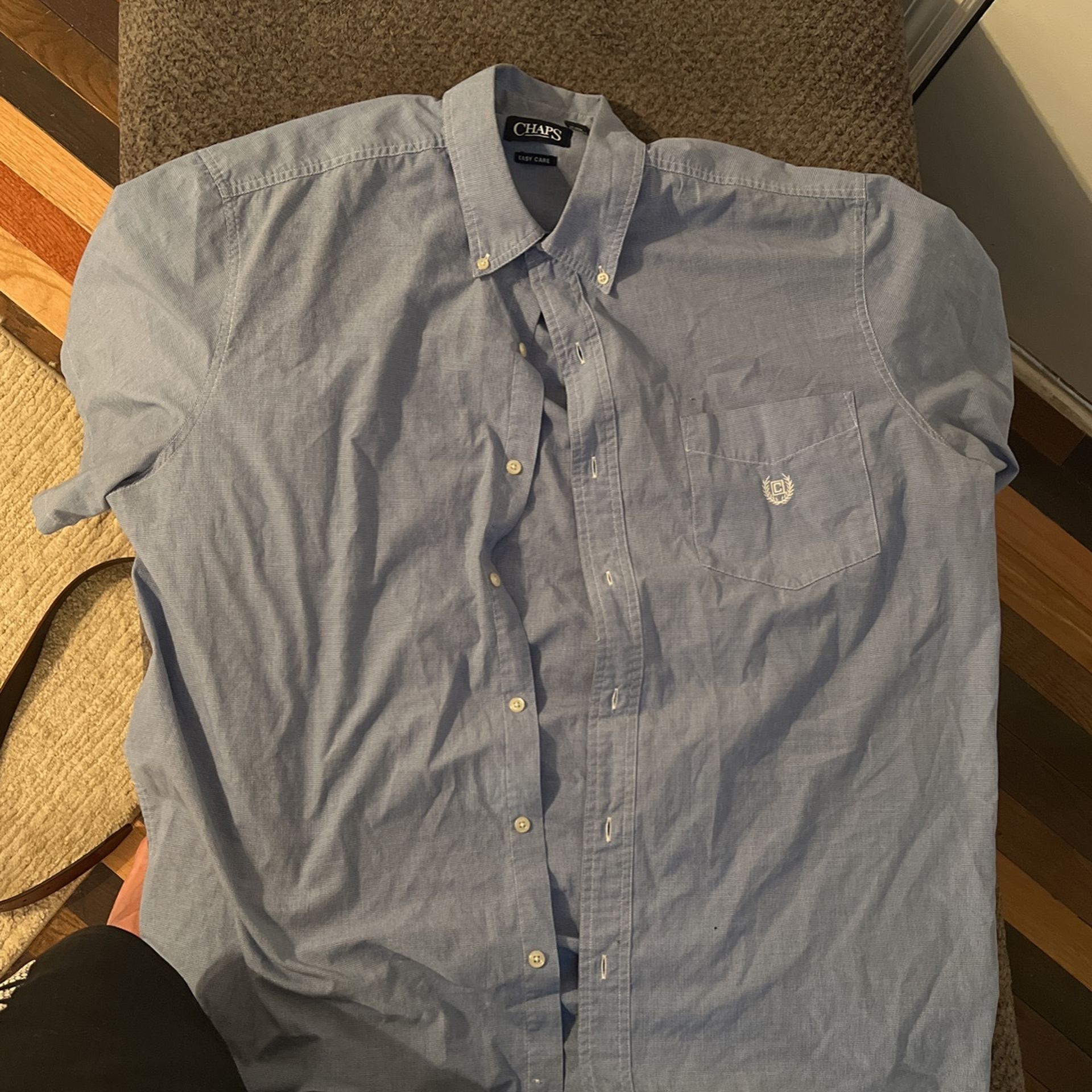 Chaps Blue Button Down
