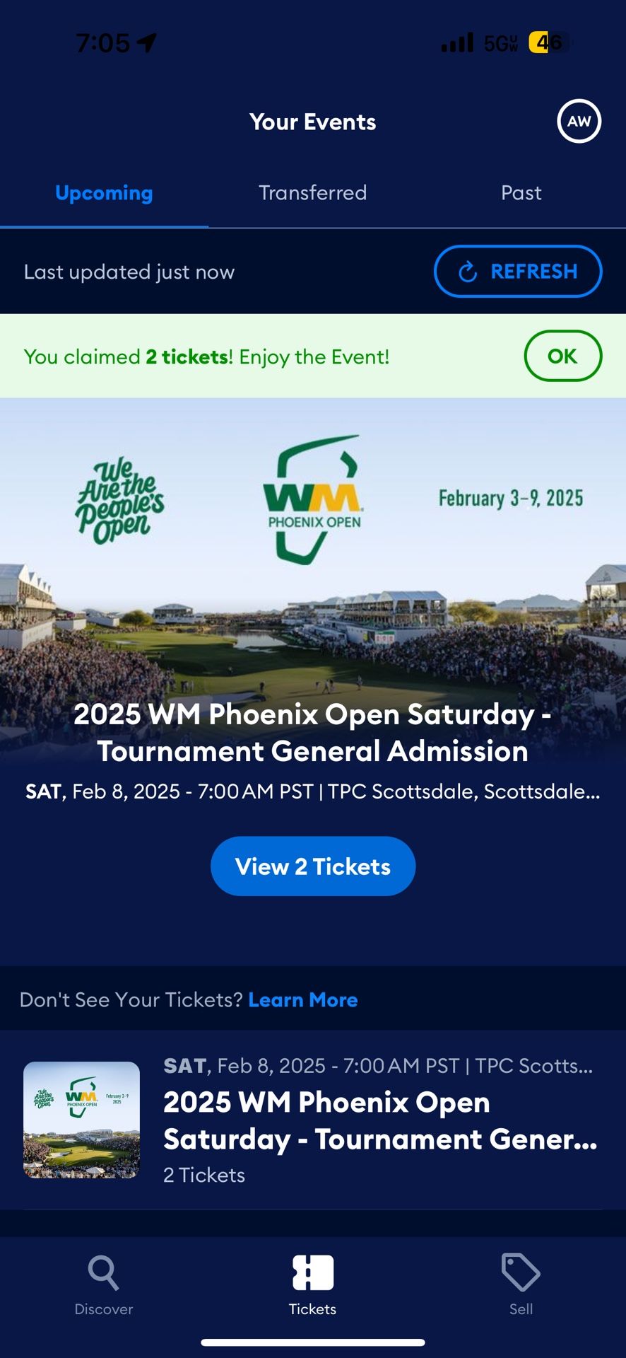 Saturday Waste Management GA Tickets