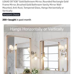 Gold Bathroom Mirror 