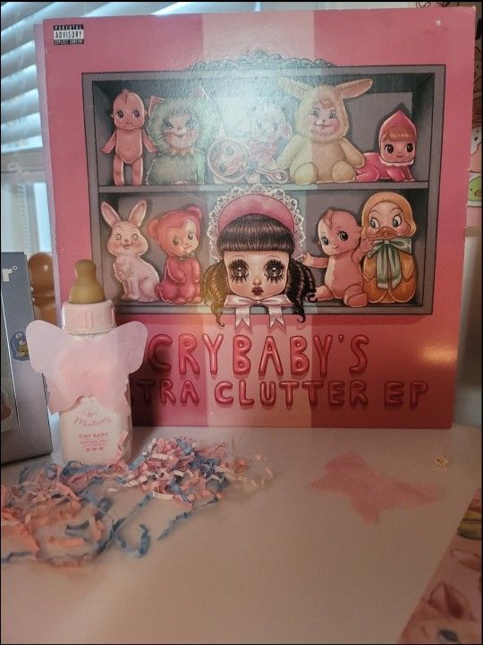 Melanie martinez Crybaby Extra Clutter EP Vinyl & Empty Crybaby perfume bottle (And AP Magazine)