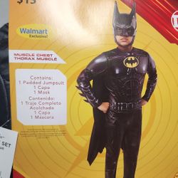 M(8) Kids Rubie's DC Batman Padded Halloween Boys Child Cosplay Costume New 