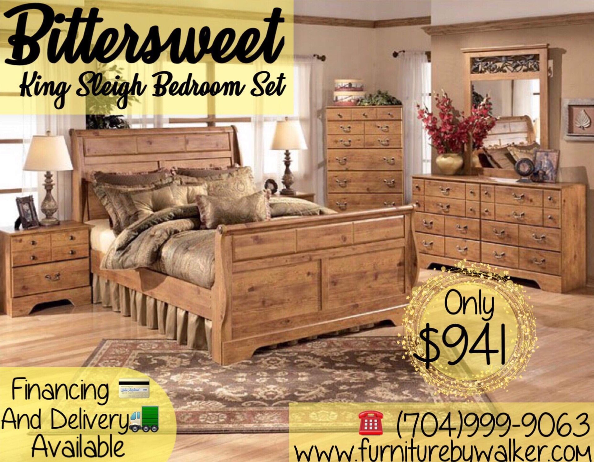 Bittersweet king sleigh bedroom set by Ashley for Sale in NC, US OfferUp