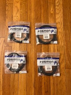 New With Tags 4 Pieces Fosmon 6 Ft Gold-Plated High-Speed HDMI Cables