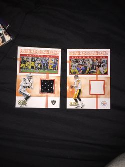 SCORE panini Freshman Flashbacks Amari Cooper and Ben Roethlisberger Memorabilia cards