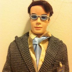 Barbie Model Collection Silkstone Ken Man Doll Glasses Reporter Suit & Tie, Fashion Insider.