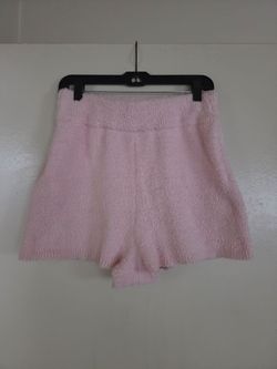 Express High Waisted Fuzzy Lounge Shorts - Pink - Size XS
