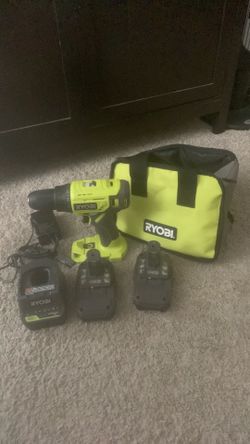 Ryobi ONE+ 18V Cordless Drill Kit w/ 2 Batteries, Charger & Bag