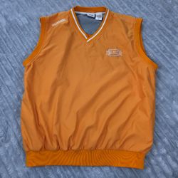VIntage Red Oak Sportswear Tennessee Volunteers orange V-neck pullover windbreaker vest mens XL