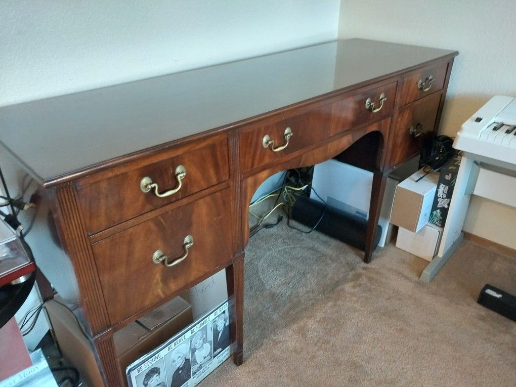 Antique Wood Desk/dresser/ Sideboard By Berkey & Gay Furniture Company