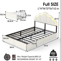 Full Size Cloud LED Bed (New)