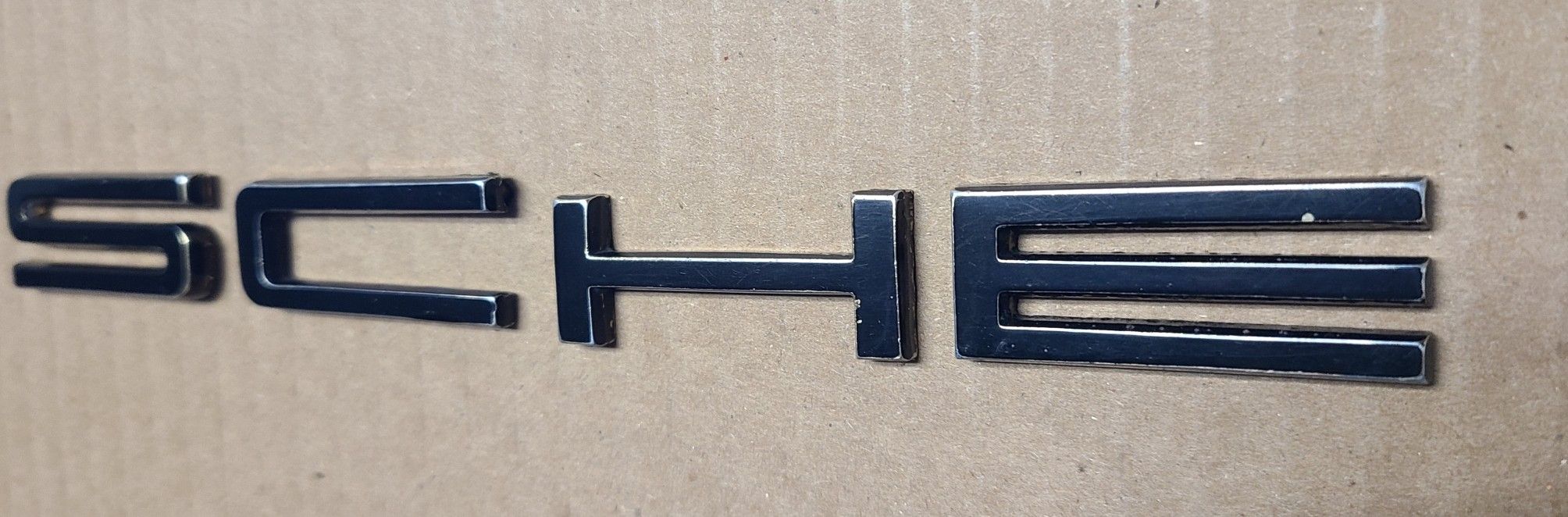 Porsche 911/912 Metal Lettering Painted Black