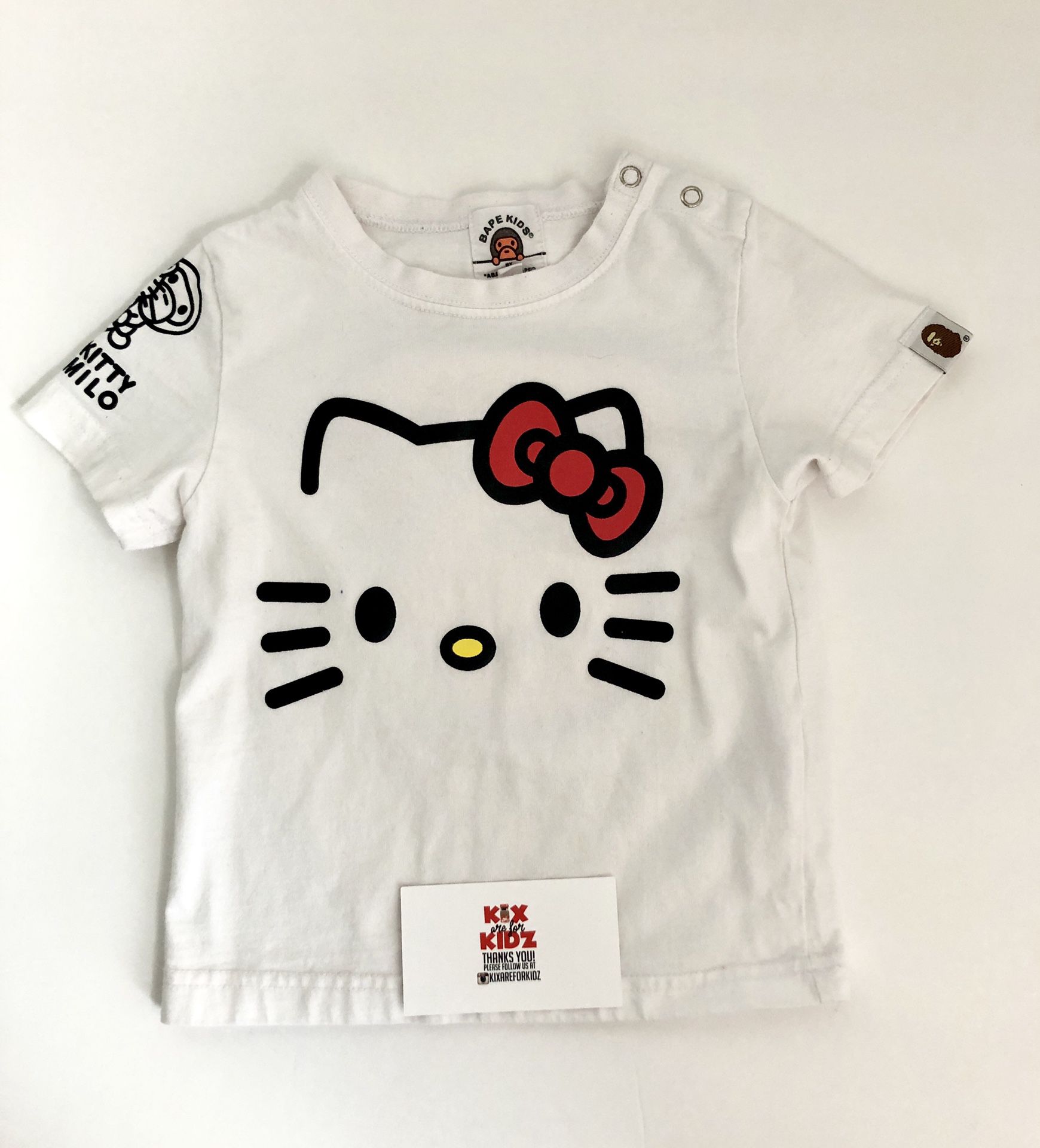 Kids Bape x hello kitty shirt