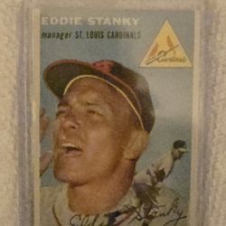 MINT CONDITION TOPPS 1954 EDDIE STANKY. 