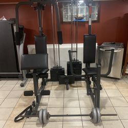 Home Gym-Weider Pro 9940 With Barbell And Free Weights