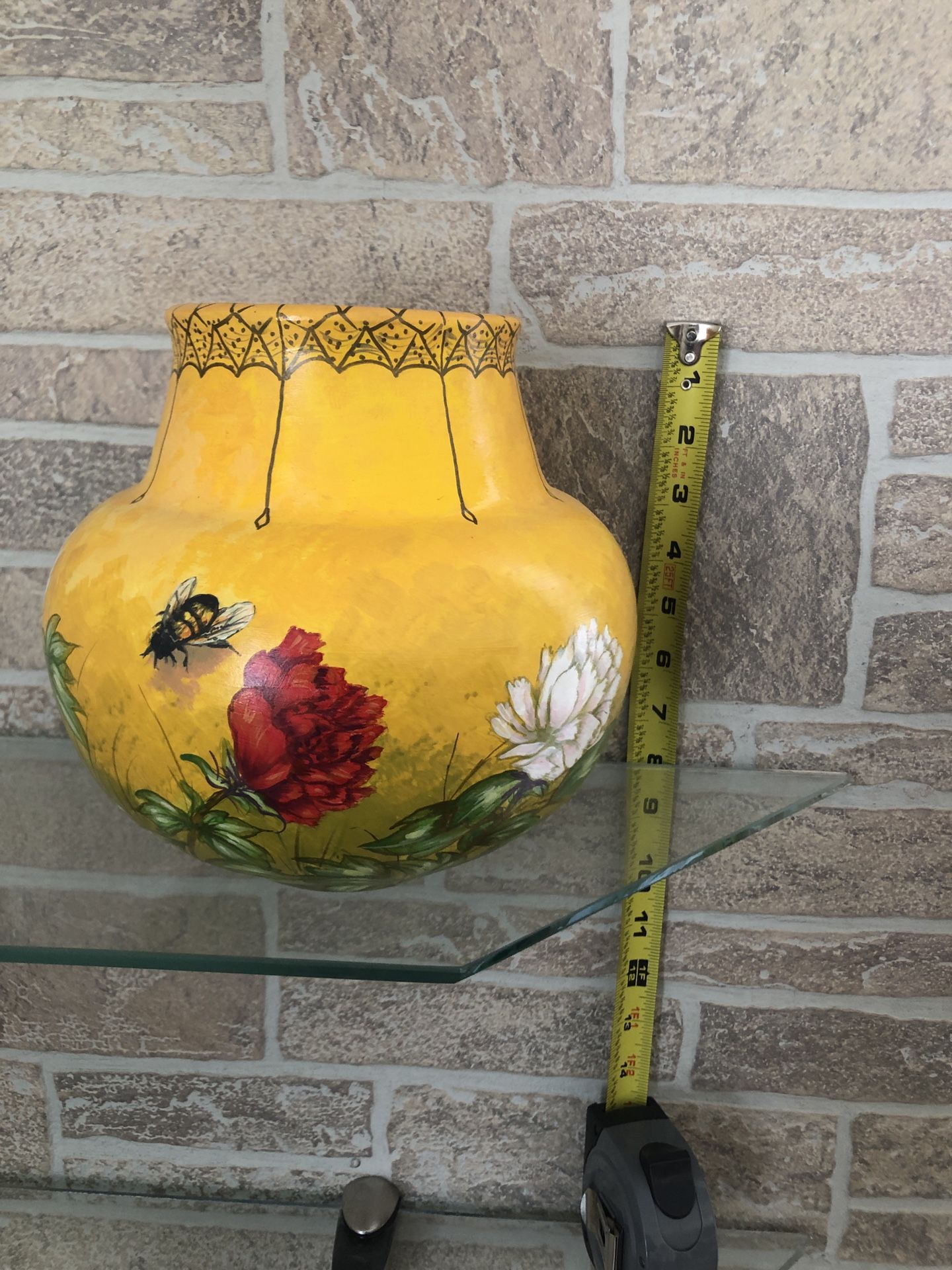 Hand painted ceramic vase