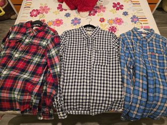 Three Abercrombie Plaid Shirt
