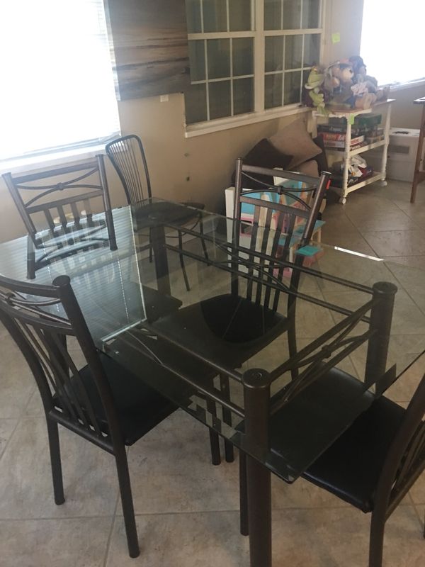 Glass Dinette Table With 4 Chairs For In Vero Beach Fl Offerup