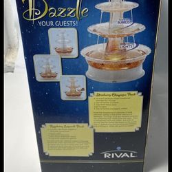 Rival Dazzle 2.5 Gallon Light Up Color Change Beverage Fountain Sparkling NOS