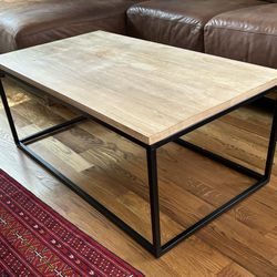 West Elm Urban Style Solid Oak Coffee Table 