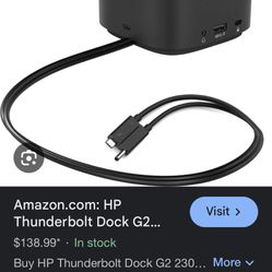 HP 3TR87AA-ABA TB Dock G2 with Combo Cable